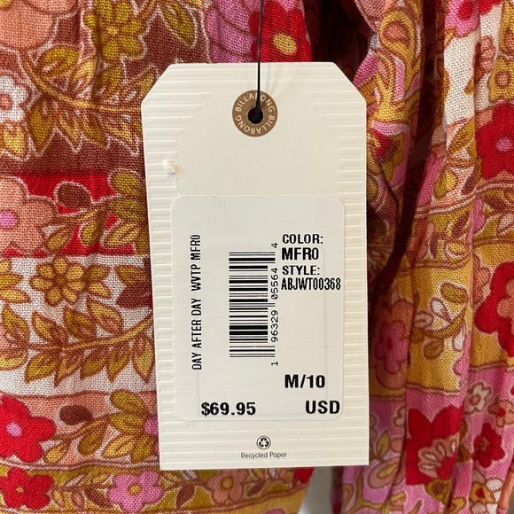 NWT! Billabong Day After Day Oversized Button-Down Shirt - Picture 8 of 10